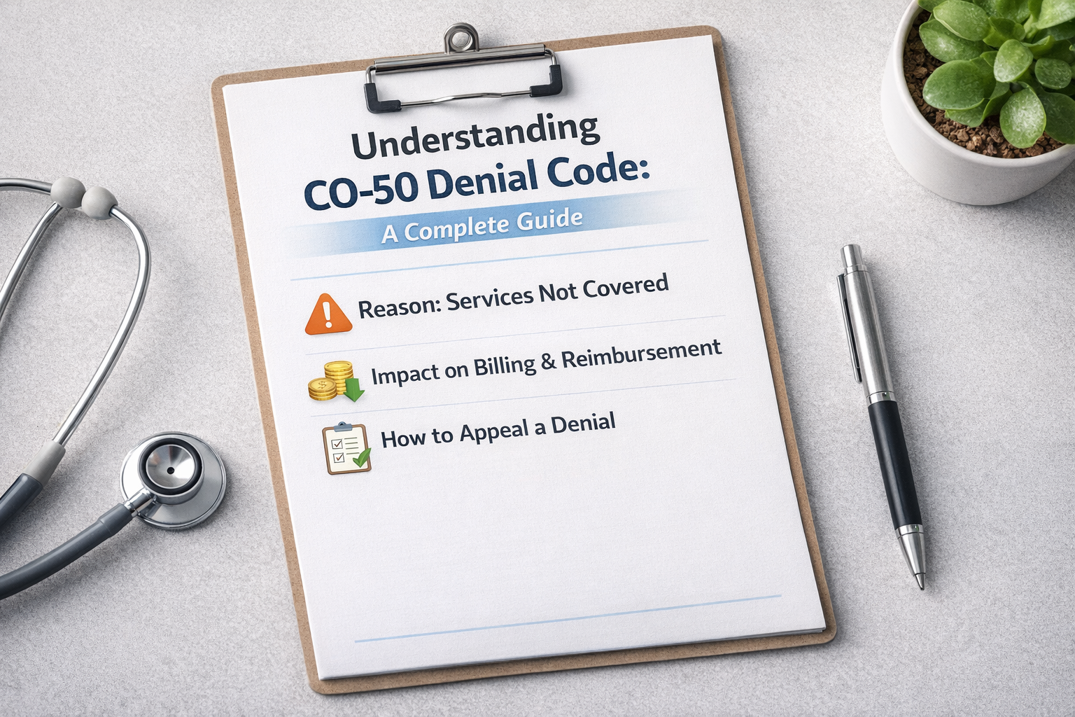 N867 Remark Code Understanding CO-50 Denial Code: A Complete Guide