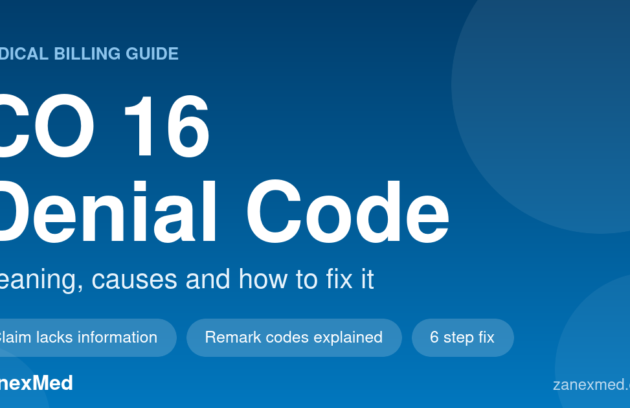 CO 16 denial code meaning, causes and how to fix it