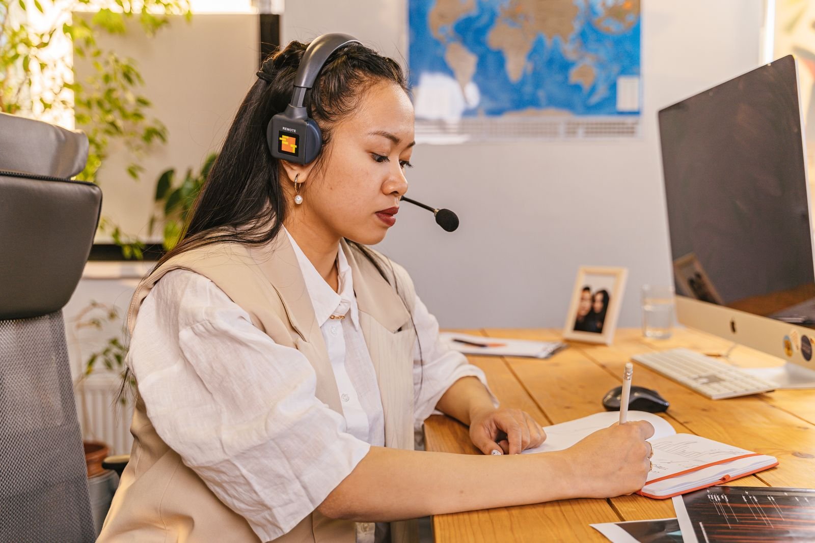 Medical billing specialist reviewing claims at a desk